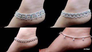 Beautiful Silver Anklets Designs  Latest Designer Festive Anklet Collection 2022 [upl. by Leinad]