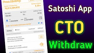 Satoshi App CTO Airdrop Withdrawal  Satoshi cto link withdraw address [upl. by Mccullough]