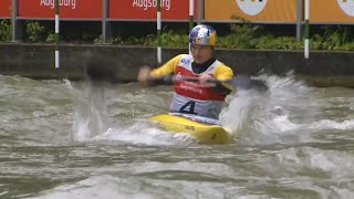 Peter Kauzer Slovenia Mens Slalom Final  2024 ICF Canoe Slalom World Cup Augsburg Germany [upl. by Padegs]