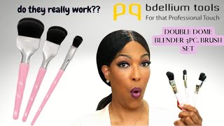 BDellium Tools Double Dome Blending Brushes 3 Pc Set  Demo  Mature Skin  HauteBellaExperience [upl. by Enirehtahc]