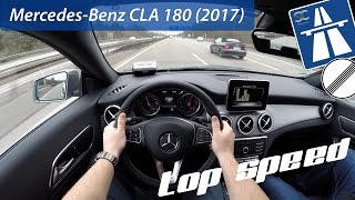 MercedesBenz CLA 180 2017 on German Autobahn  POV Top Speed Drive [upl. by Campbell922]