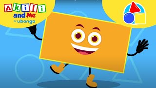 RECTANGLE Learn Shapes with Akili  New Words With Akili and Me  African Educational Cartoons [upl. by Mccall]