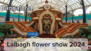 lalbagh flower show 2024 Independence Day flower show to honour Dr Ambedkar Bangalore Karnataka [upl. by Harobed384]