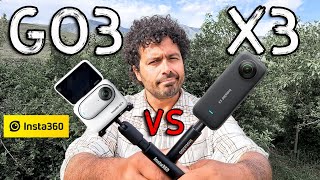 Insta 360 GO3 contro X3  Quale Comprare  La migliore videocamera da portare in VIAGGIO [upl. by Robert]