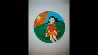 cartoon painting  simple easy painting for beginners 🌼 [upl. by Carlina]