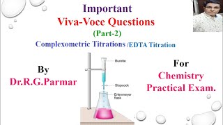 Viva Questions Part2 on Complexometric titrations  EDTA titrations MCQs [upl. by Aleris]