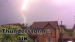 UK Thunderstorm frequent lightning 24721 [upl. by Esinereb]