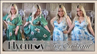 FLYCURVY PLUS SIZE DRESSES TRY ON HAUL  Wedding Ball Gown Formal Occasion   Clare Walch [upl. by Nilkoorb39]