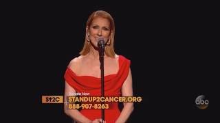 Celine Dion  Recovering Live on Stand Up To Cancer September 9th 2016 [upl. by Dickenson]