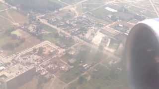 HD Landing at Chandigarh Airport India with a view of the Mohali stadiums [upl. by Rasec]