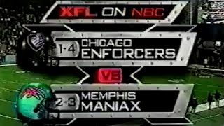 XFL 2001  Week 6 Game 2  Chicago Enforcers at Memphis Maniax [upl. by Atirahc966]