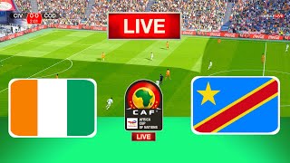 LIVE🔴 Ivory Coast Vs DR Congo  Africa Cup of Nations  Semifinal  Live Football Match Today [upl. by Neveda]