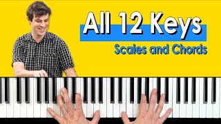 Play Piano In All 12 Keys  Scales Fingering and Chords [upl. by Ettegroeg]