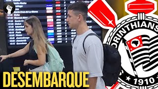 CHEGADA de RODRIGO GARRO no AEROPORTO e primeiras PALAVRAS do REFORÃ‡O do CORINTHIANS [upl. by Retsbew322]