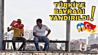 AZERBAYCANDA TÜRKİYE BAYRAĞINI YANDIRMAĞ  DEHŞETLİ SOSYAL DENEY [upl. by Nomaid]