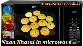 How to bake biscuits in ifb microwave convection oven Cook biscuits in microwave  biscuits in oven [upl. by Jany]