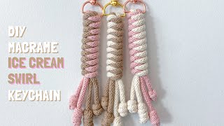 DIY  Macrame keychain tutorial  llaveros en macrame  마크라메 키링 [upl. by Solley]