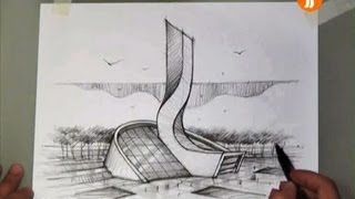 architect emad zand  sketch 03  خلاقیت در معماری عمادالدین زند [upl. by Nitsraek907]