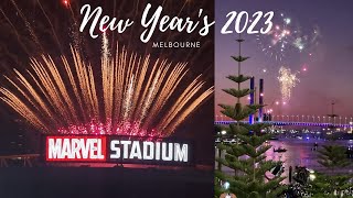 New Year’s Eve Celebration Party  New Year’s 2023 Fireworks  Marvel Stadium Docklands Melbourne [upl. by Ahsilam]