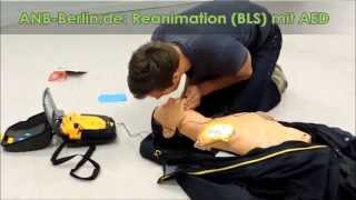 Wiederbelebung Reanimation Defibrillation mit AutomatisiertemExternenDefi AED Kammerflimmern [upl. by Crowley]