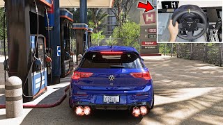 Forza Horizon 5  VOLKSWAGEN GOLF 8 R  Steering Wheel Gameplay [upl. by Kaila]