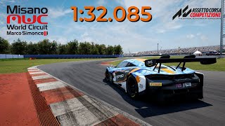 MISANO HOTLAP 132085 MCLAREN 720S EVO ACC 194 [upl. by Ratna605]