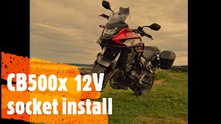 how to install a 12v socket on a 2019 CB500X [upl. by Placidia]