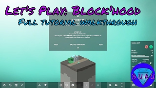 Full tutorial walkthrough  Blockhood Tutorial Mode  Lets Play [upl. by Asillim]