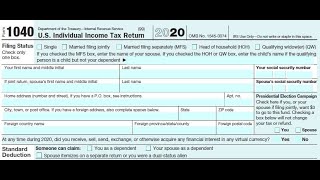 How to fill out IRS Form 1040 for 2020 [upl. by Tnerb]