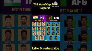 India vs Afghanistan Super 8 Match Playing 11 T20 World Cup 2024 shots cricketshorts [upl. by Ehtyaf]