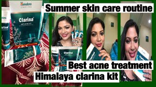 Himalaya clarina kit review best anti acne kit my summer skin care routine [upl. by Ninel]