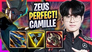 ZEUS PERFECT GAME WITH CAMILLE  T1 Zeus Plays Camille TOP vs Fiora  Season 2024 [upl. by Galatia]