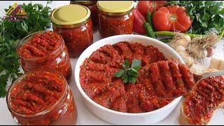 🍅🌶ÖYLE BİR KAHVALTILIK SOS YAPTIM Kİ YAPMAMLA BİTMESİ BİR OLDU😋 KIŞA KALMADI ACILI EZME TARİFİ👌 [upl. by Suirauqram]