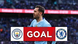 GOAL  Bernardo Silva  Manchester City 10 Chelsea  SemiFinal  Emirates FA Cup 202324 [upl. by Inami]