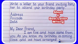 Write a EMAIL To Friend Inviting For Birthday Party  Powerlift Essay Writing  How To Write EMAIL [upl. by Llewol]