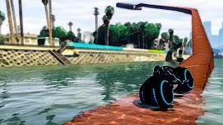 SĂRIM PE RAMPE CU MOTOCICLETA DIN TRON   GTA 5 MODS [upl. by Orimisac678]