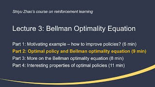 L3 Bellman Optimality Equation P2Optimal policy—Mathematical Foundations of RL [upl. by Xylon]