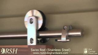 Stainless Steel Sliding Barn Door Hardware  Demonstration [upl. by Dimo720]