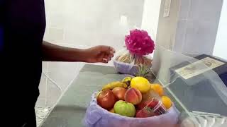 How to make an easy fruit basket gift hamper [upl. by Ardussi78]