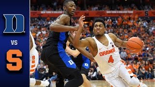 Duke vs Syracuse Mens Basketball Highlights 201617 [upl. by Nalloh352]