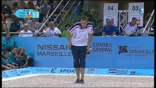 FRANCE  ESPAGNE championnat du monde de pétanque 2012 mp4 [upl. by Ajroj]