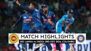 Sl vs ind 3rd odi 2024 highlights  sri lanka vs india 3rd odi highlights 2024 [upl. by Toy]