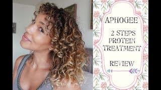 ProteinTreatment for Fine curly hair  ApHogee 2 Step Protein Hair Treatment  Tutorial amp Review [upl. by Uzziel]