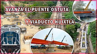 Así se construyen los puentes del tren de OaxacaChiapas del Corredor del Istmo Ostuta y Huixtla [upl. by Nidnerb]