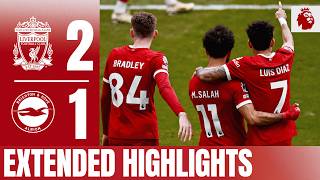 Salah Winner At The Kop End  Extended Highlights  Liverpool 21 Brighton [upl. by Yderf460]