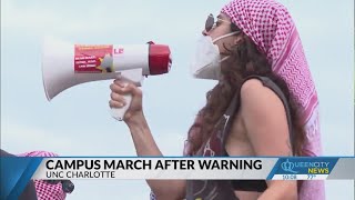 UNC Charlotte students suspended after protests march [upl. by Arriet108]