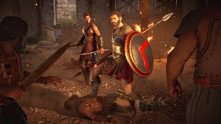 Assassins Creed Odyssey  Epic Spartan Battle Cutscene [upl. by Fawcett]