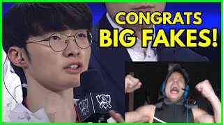 TYLER1 Message For FAKER and T1 after WORLDS 2024  BIG FAKES 😆 [upl. by Eelarbed]