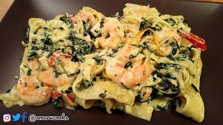 Food amp The Single Guy  S0803  Creamy Cavolo Nero With Gambas And Pappardelle [upl. by Sewole]