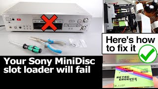 How to fix a faulty Sony MiniDisc slot eject mechanism [upl. by Teak]